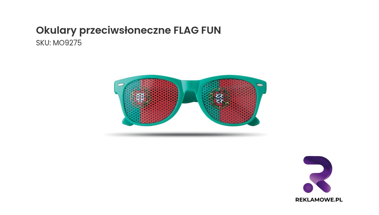 Okulary przeciwsłoneczne FLAG FUN z barwnymi oprawkami