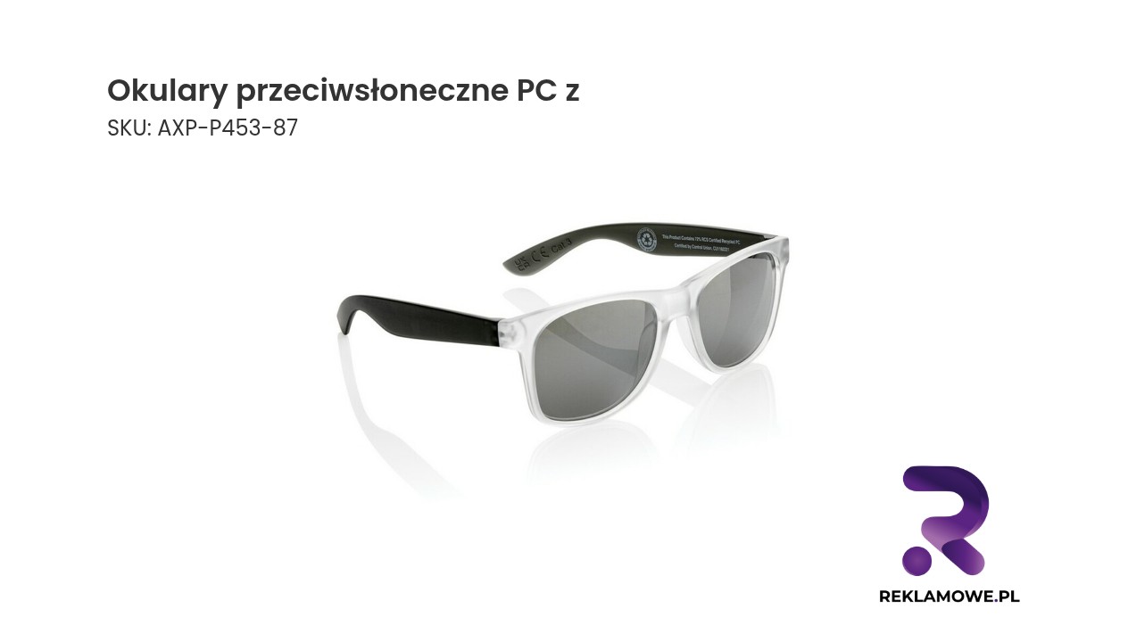 Okulary przeciwsłoneczne wykonane z recyklowanego PC