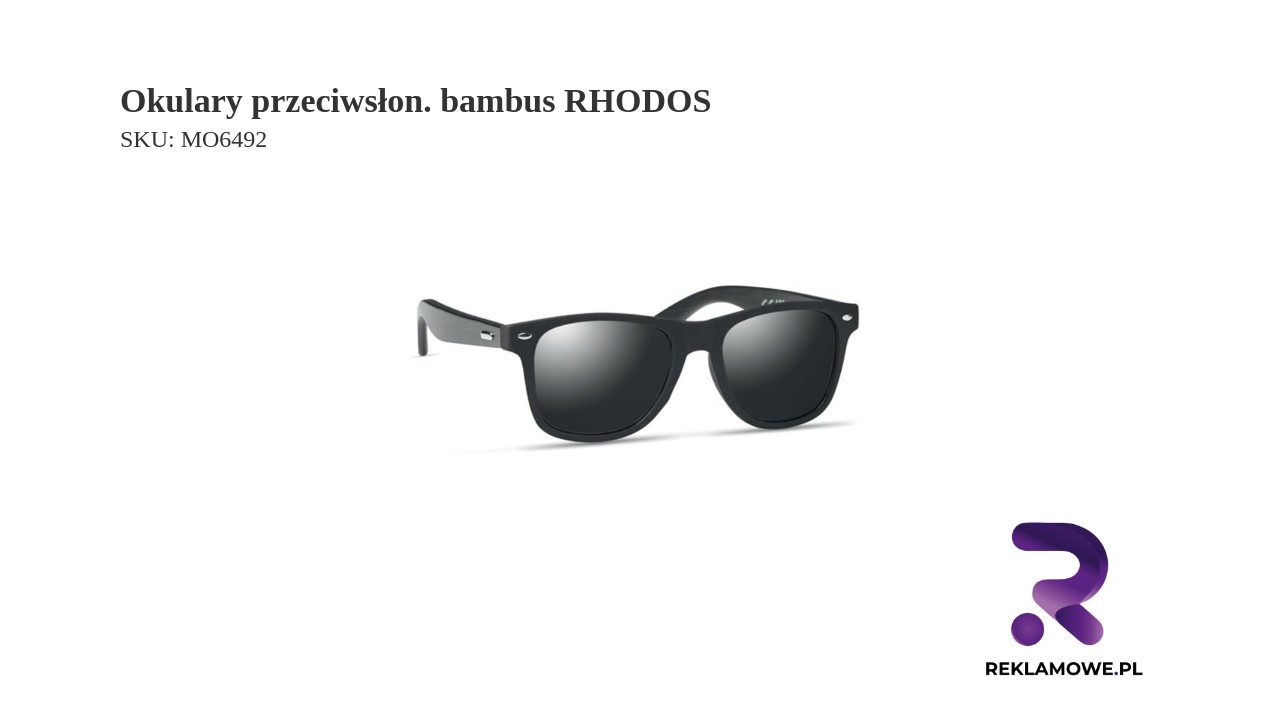 Okulary przeciwsłon. ,bambus RHODOS Okulary przeciwsłon. bambusowe model RHODOS