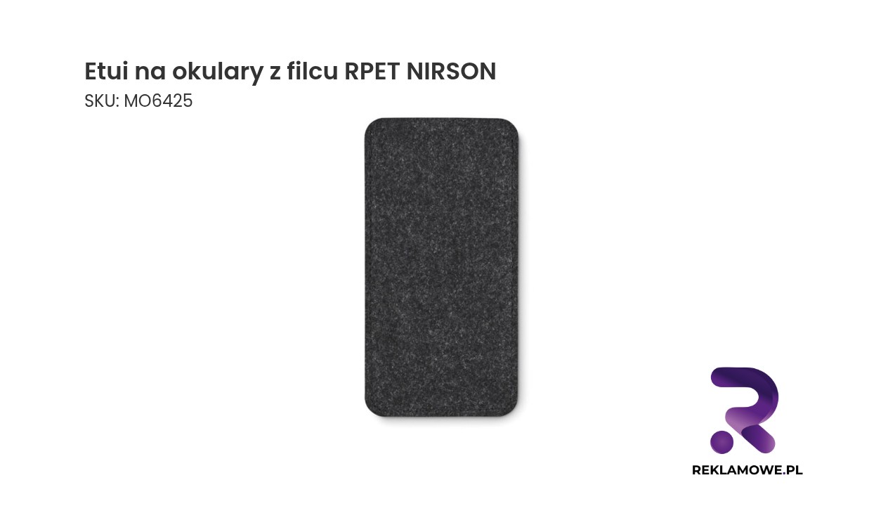 Etui na okulary z filcu RPET NIRSON Etui na okulary z filcu RPET NIRSON - ekologiczne etui ochronne na okulary