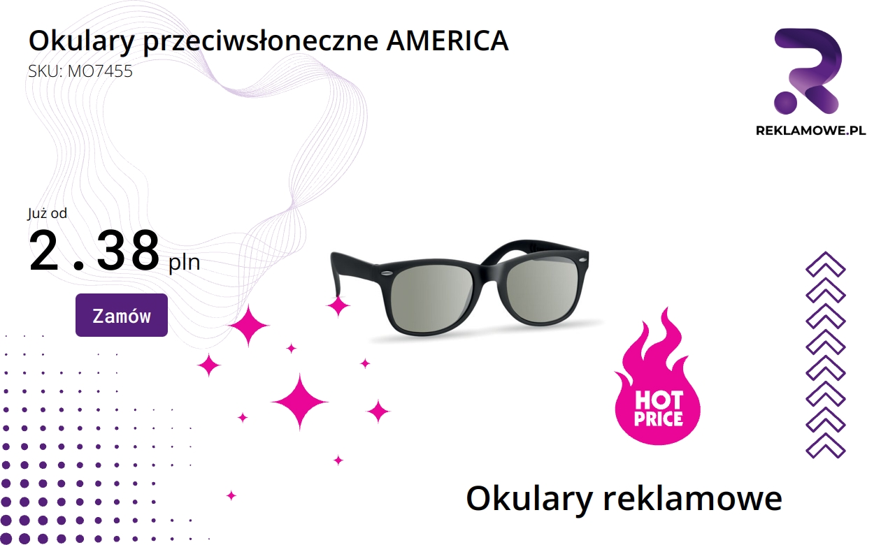 Stylowe okulary przeciwsłoneczne AMERICA