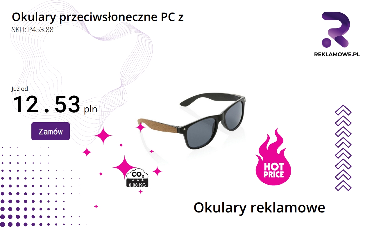 Okulary przeciwsłoneczne wykonane z recyklingu PC