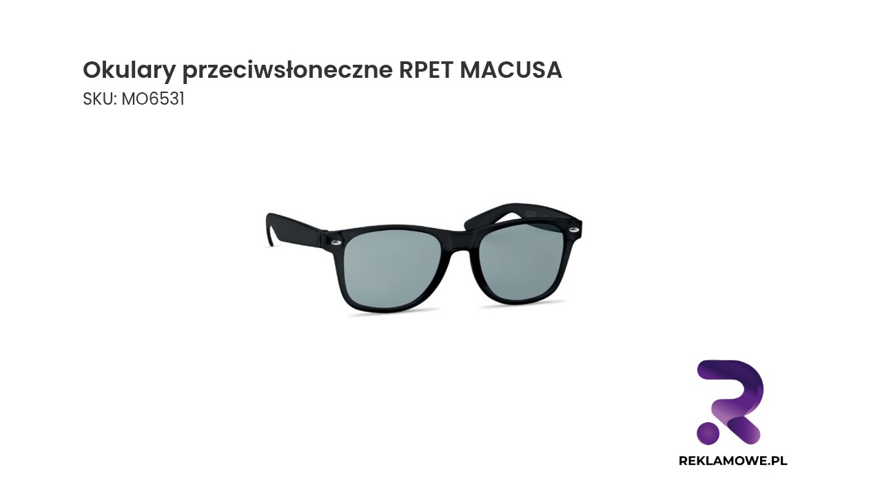 Okulary przeciwsłoneczne RPET MACUSA Okulary przeciwsłoneczne RPET MACUSA – ekologiczne okulary przeciwsłoneczne z materiału z recyklingu