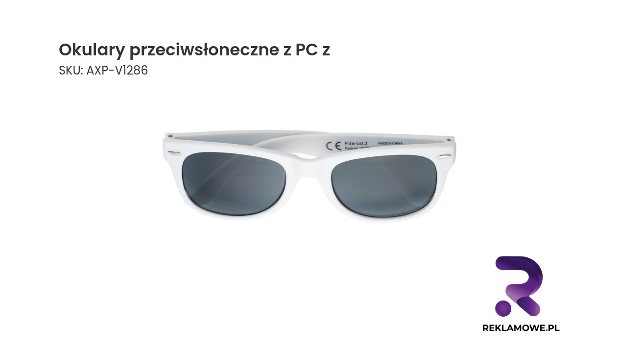 Okulary przeciwsłoneczne z PC z recyklingu Okulary przeciwsłoneczne z PC z – stylowe okulary chroniące oczy przed słońcem